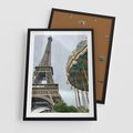 Plakat w ramie 50x70 - Delikatność kolorów - wieża, Eiffla - rama czarna