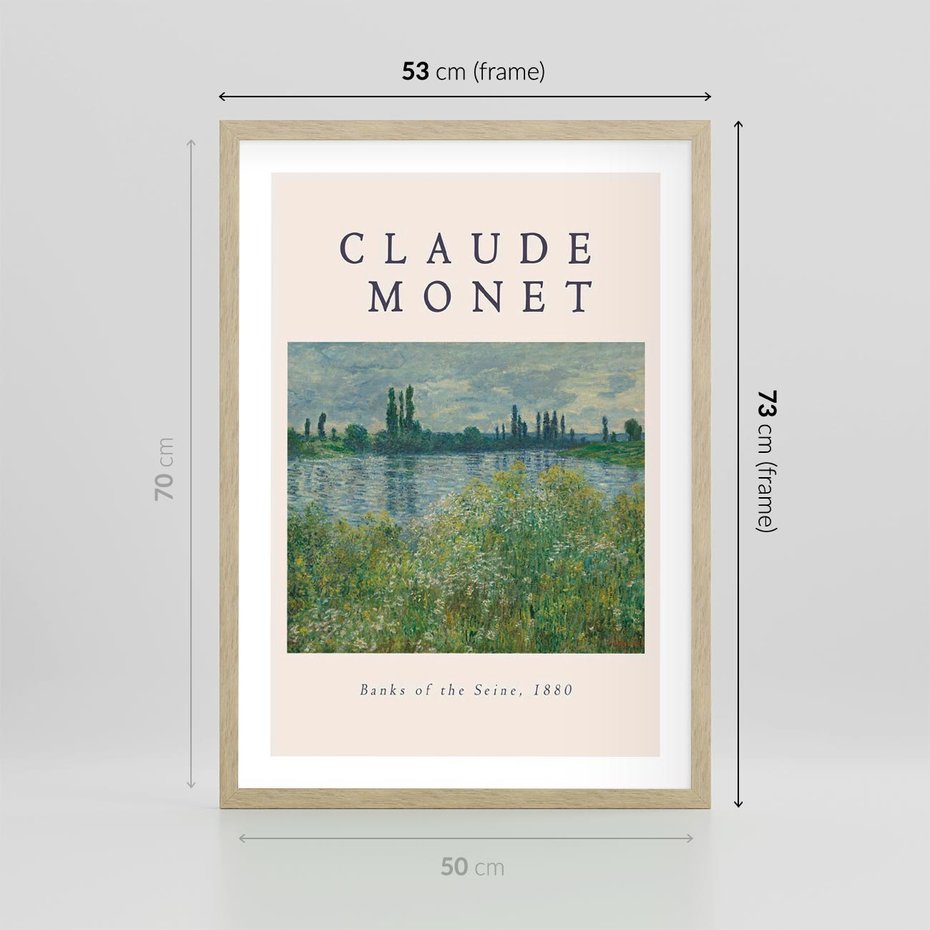 Plakat w ramie 50x70 - Claude Monet: Reprodukcja - Claude Monet, reprodukcja plakat - rama drewno