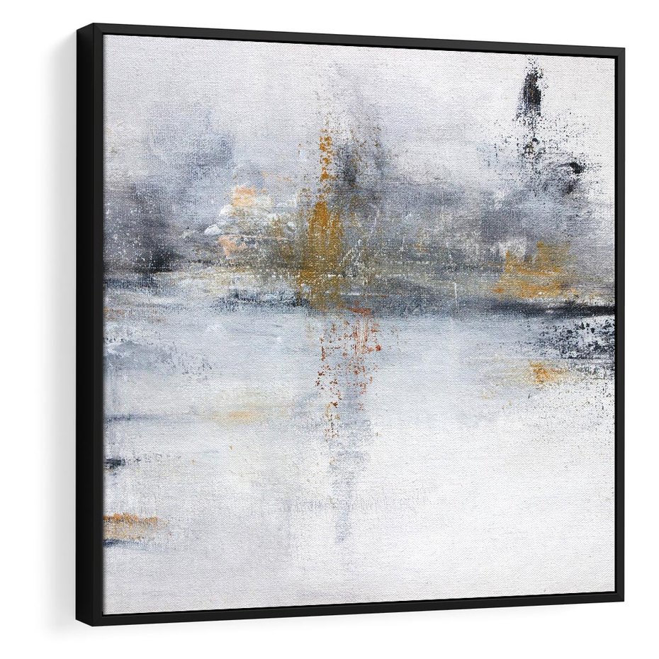 Obraz w ramie 50x50 - Kontrastujące Chaosy - abstrakcja, kontrast - rama czarna