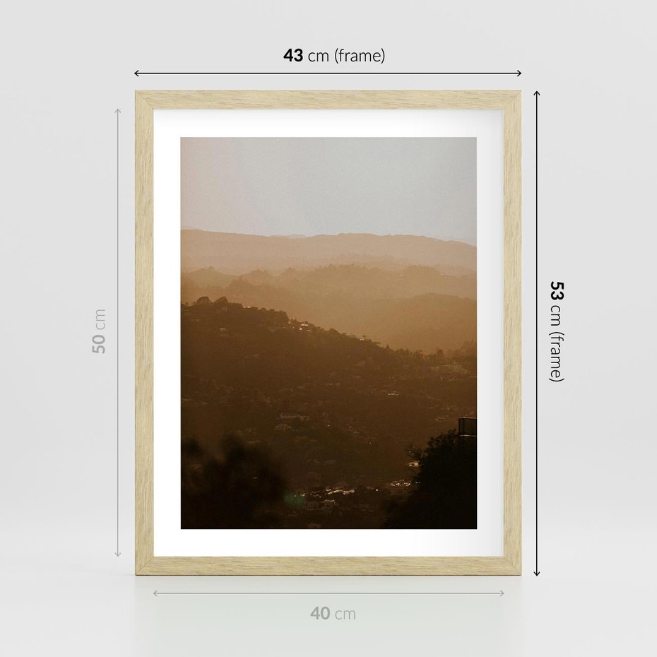 Plakat w ramie 40x50 - Odejście Słońca - pejzaż, zachód - rama drewno