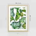 Plakat w ramie 30x40 - Oaza Natury - liście, tropikalne - rama drewno