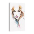 Obraz na płótnie 50x70 - Abstrakcyjny portret kobiecy - grafika, kobieta