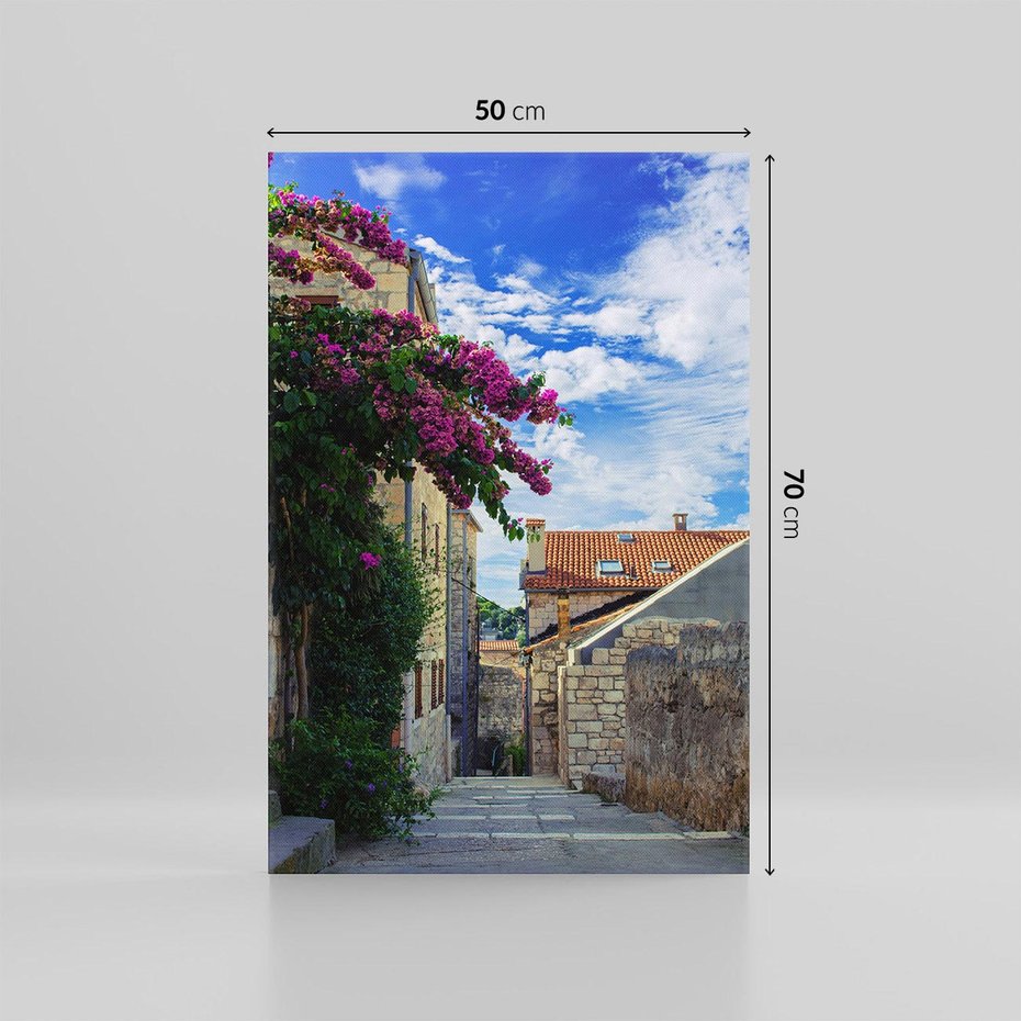 Obraz na płótnie 50x70 - Uliczka: perspektywa w mieście - uliczka, perspektywa