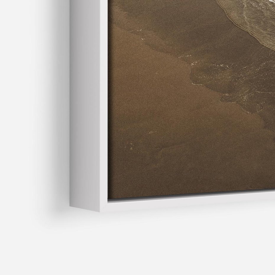 Obraz w ramie 50x50 - Spokój nad plażą - plaża, morze - rama biała