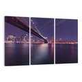 Obraz na płótnie 120x80 - Most w Nowym Jorku nocą - most, Nowy Jork