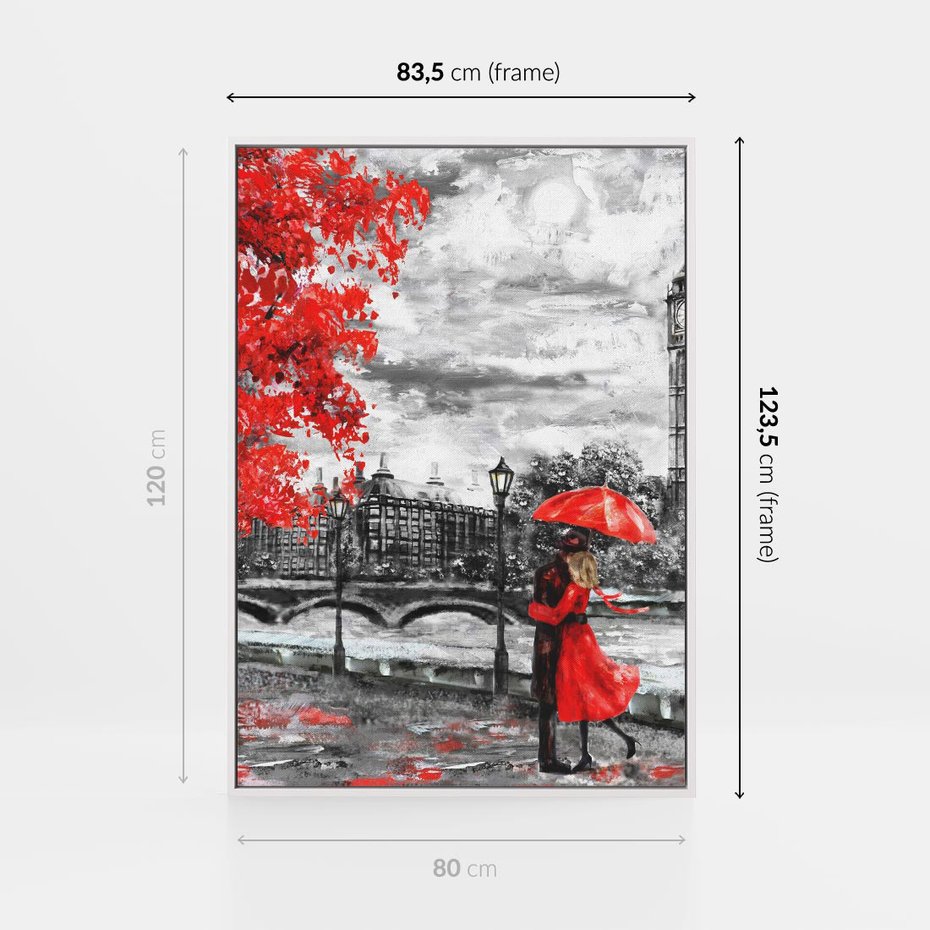 Obraz w ramie 80x120 - Big Ben w Londynie - londyn, big ben - rama biała