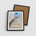 Plakat w ramie 40x50 - Urok Greckiej Uliczki - grecka, uliczka - rama czarna