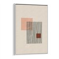 Obraz w ramie 80x120 - Przenikające Formy - nowoczesna sztuka, minimalizm - rama biała