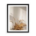 Plakat w ramie 50x70 - Natura i Elegancja: Obraz Boho - trawy, boho - rama czarna