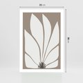 Plakat bez ramy 21x30 - Ekspresyjne Kontury - abstrakcyjny kwiat, beże i brązy