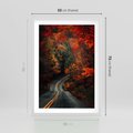Plakat w ramie 50x70 - Jesienne Podróżowanie - fotografia, jesień - rama biała