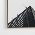 Obraz w ramie 80x120 - Nowoczesna Dynamika - perspektywa, wieżowce - rama drewno
