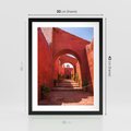 Plakat w ramie 30x40 - Perspektywa Uliczki - uliczka, perspektywa - rama czarna