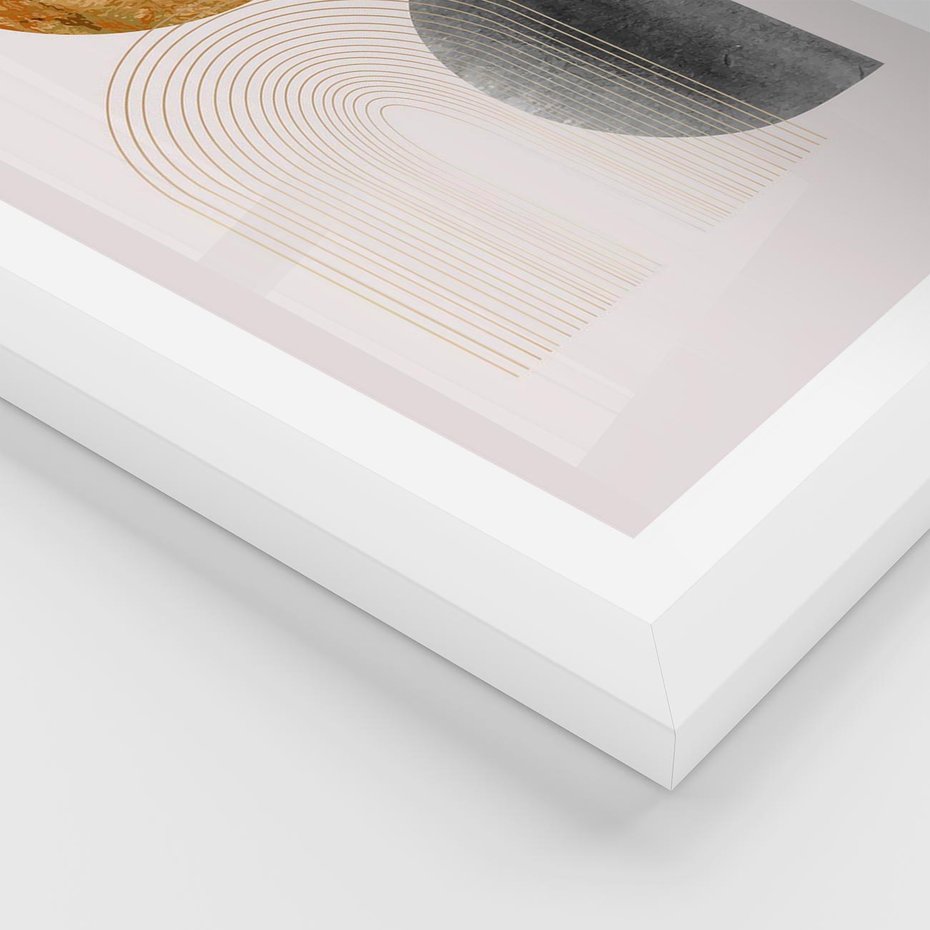 Plakat w ramie 40x50 - Nowoczesna Sztuka Geometrii - nowoczesna sztuka, modern - rama biała