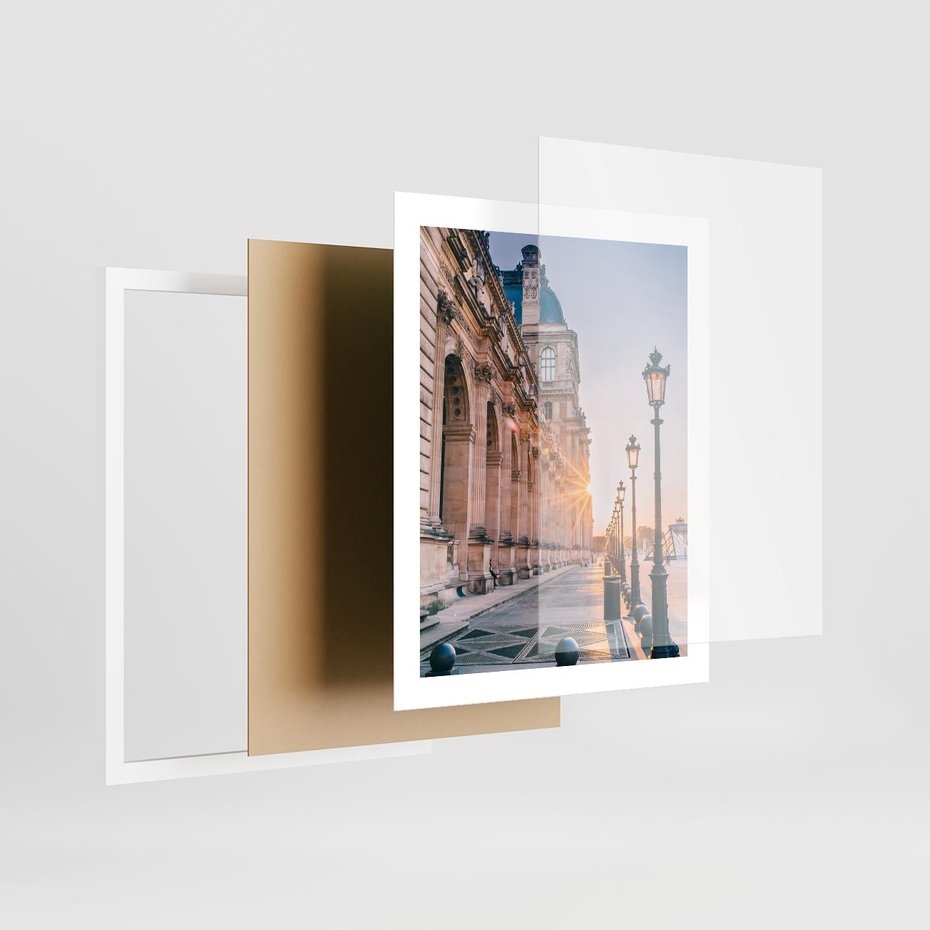 Plakat w ramie 40x50 - Magiczne spacery - uliczka, perspektywa - rama biała