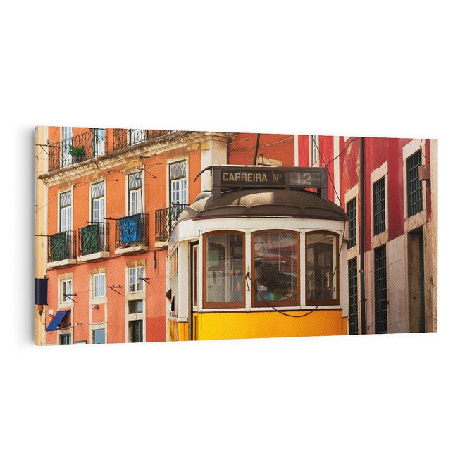 Obraz na płótnie 100x50 - Urok tramwaju w Lizbonie - Lizbona, tramwaj