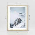 Plakat w ramie 40x50 - Górski Majestat - górskie szczyty pod śniegiem, górski krajobraz - rama drewno