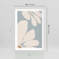 Plakat w ramie 50x70 - Pastelowe Marzenia Kwiatów - kwiaty, nowoczesne i minimalistyczne - rama biała