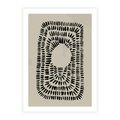 Plakat bez ramy 40x50 - Zaklęte Wnętrza - boho plakat, czarne kropki kreski