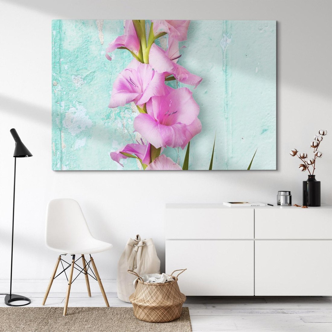 Obraz na płótnie 120x80 - Piękno w delikatności - kwiaty, różowe