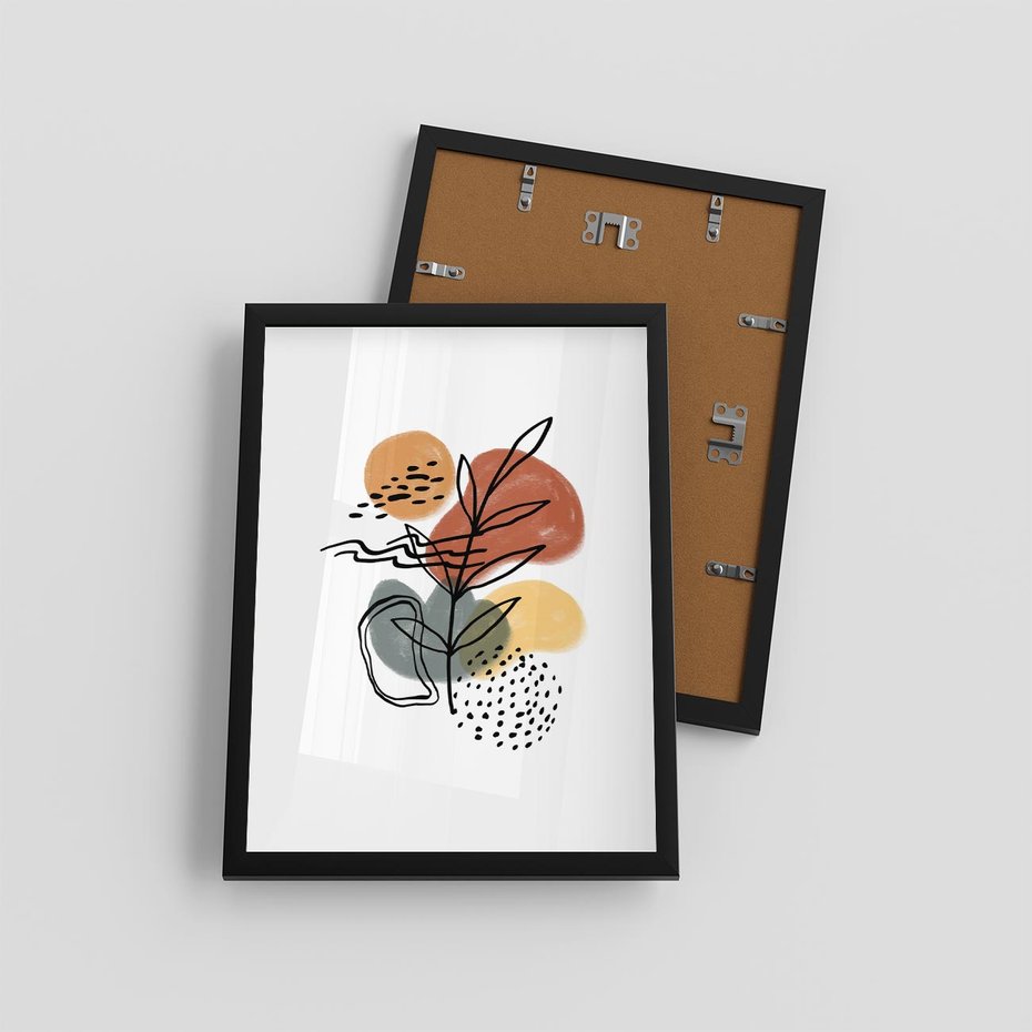 Plakat w ramie 30x40 - Bezgraniczne Przenikania - abstrakcja, sztuka nowoczesna - rama czarna