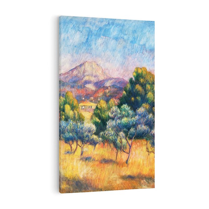 Obraz na płótnie 50x70 - Montagne Sainte-Victoire (Paysage) (1889), Pierre-Auguste Renoir - Reprodukcja - reprodukcja, obraz na płótnie