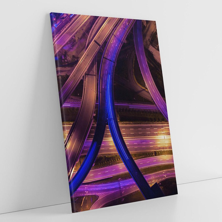 Obraz na płótnie 80x120 - Wiadukty i autostrada - Węzeł drogowy w USA - wiadukty, autostrada