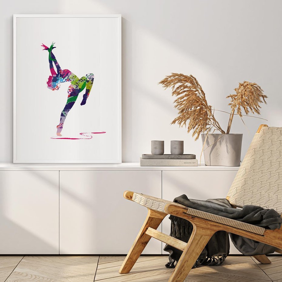 Plakat bez ramy 40x50 - Taniec w akwareli - taniec, akwarela