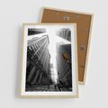 Plakat w ramie 50x70 - Miejskie Wieże - miasto, wieżowce - rama drewno