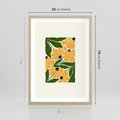 Plakat w ramie 50x70 - Abstrakcyjne Echa - kwiaty, rośliny - rama drewno