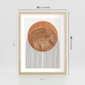 Plakat w ramie 30x40 - Złote Akcenty - nowoczesna sztuka, modern - rama drewno