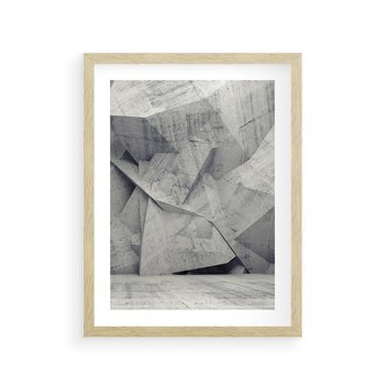Plakat w ramie 50x70 - Architektura w trójwymiarowym wymiarze - architektura, 3D - rama drewno
