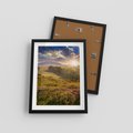 Plakat w ramie 30x40 - Pejzaż na łące - pejzaż, łąka - rama czarna
