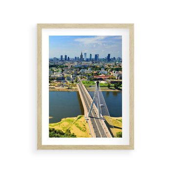 Plakat w ramie 30x40 - Most w metropolii - most, miato - rama drewno