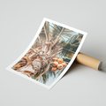 Plakat bez ramy 21x30 - Tropikalna Palma: Fotografia z Kokosami - palma kokosowa, kokosy