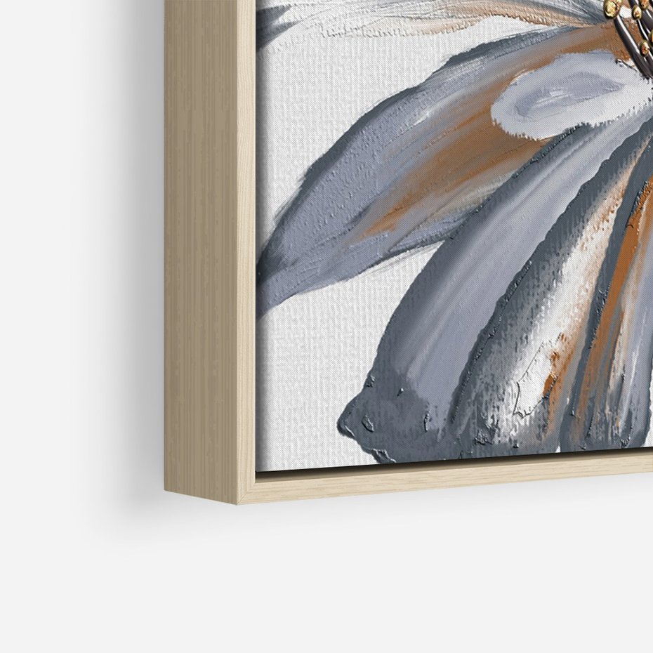 Obraz w ramie 80x120 - Olejne kwiaty - wyraz emocji - kwiaty, malowane - rama drewno