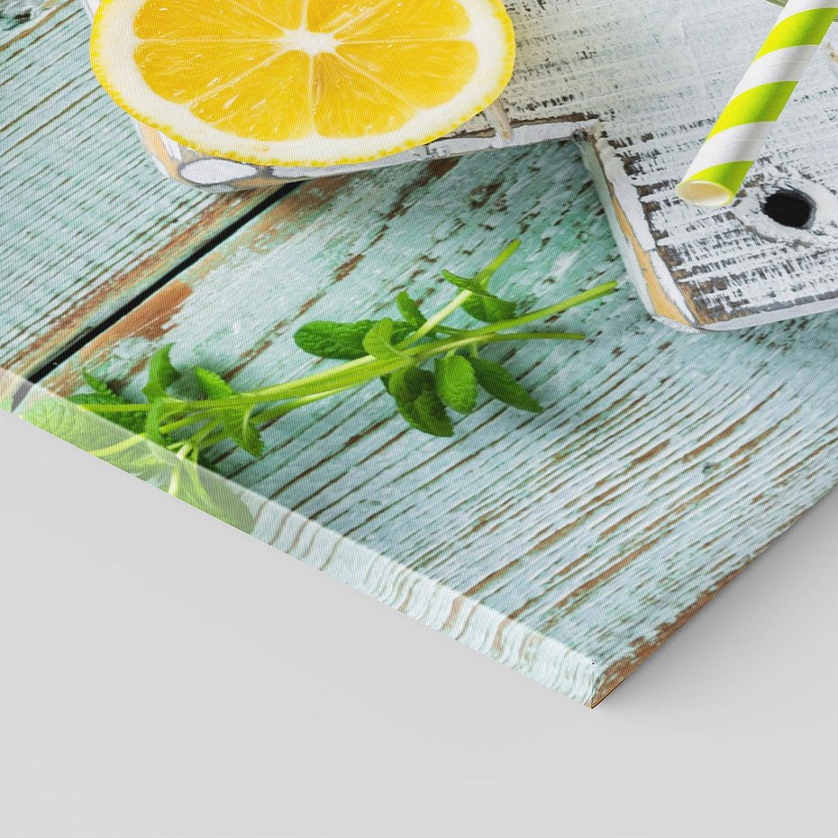 Obraz na płótnie 70x100 - Cytrynowe Orzeźwienie - cytryny, lemoniada