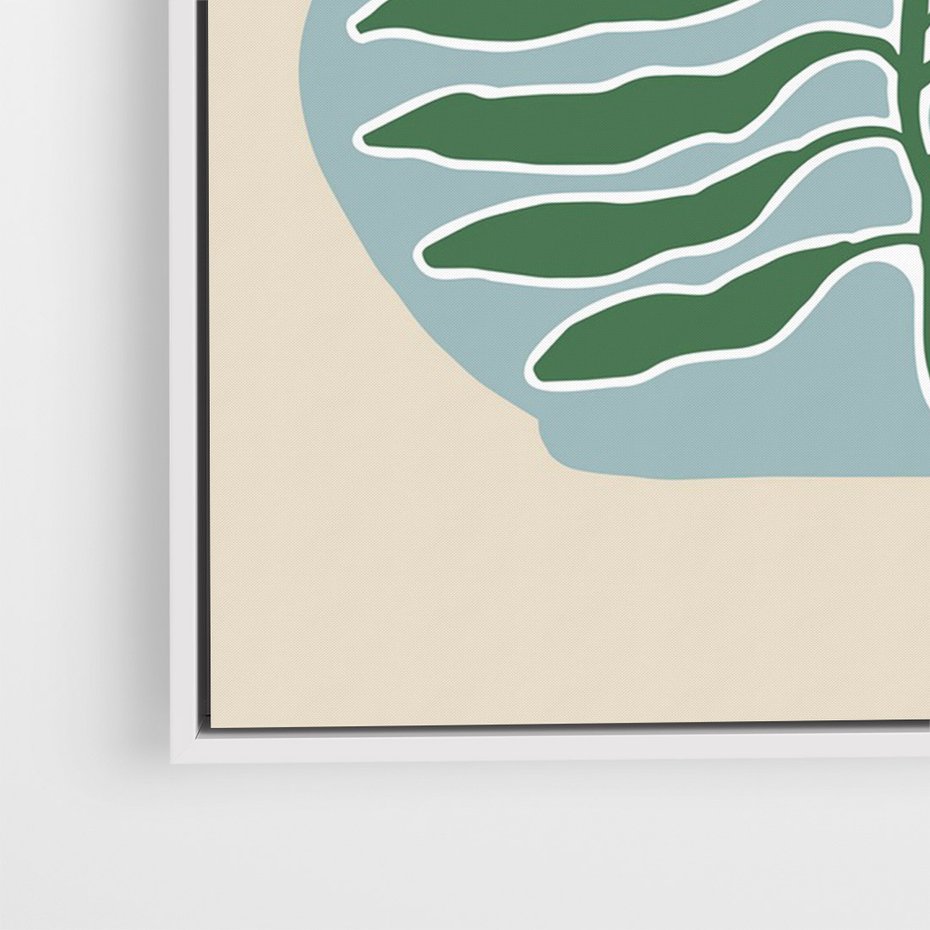 Obraz w ramie 50x70 - Wewnętrzne Spektrum - boho styl, wazon - rama biała