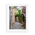Plakat w ramie 50x70 - Ścieżka W Nieskończoność - uliczka, perspektywa - rama biała