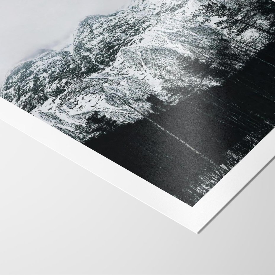 Plakat bez ramy 21x30 - Zimowe Uroki Gór - góry ośnieżone, krajobraz górski