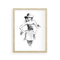 Plakat w ramie 30x40 - Piękno mody i urody - beauty, fashion - rama drewno