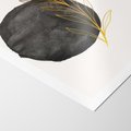 Plakat bez ramy 30x40 - Kontrast Kształtów - minimalistyczna grafika, czarna plama