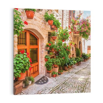 Obraz na płótnie 30x30 - Kolorowa harmonia - uliczka, miasto