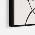 Obraz w ramie 70x100 - Zaklęte Linie - abstrakcyjne szkicowane linie, minimalizm - rama czarna
