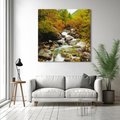 Obraz na płótnie 40x40 - Śpiew Strumienia - strumień, górski