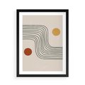 Plakat w ramie 50x70 - Czysta Refleksja - abstrakcyjna sztuka, boho kształty - rama czarna