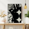 Obraz w ramie 50x70 - Modernistyczne Refleksje - abstrakcja, mroczny klimat - rama czarna