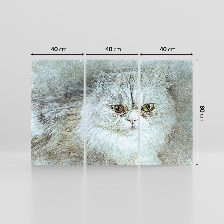 Obraz na płótnie 120x80 - Zwierzęca abstrakcja: Kot - kot, zwierzę