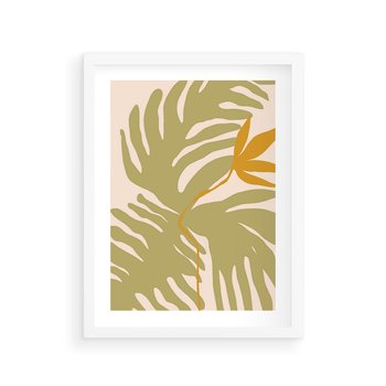 Plakat w ramie 50x70 - Konturem Zmiękczane - minimalistyczny obraz, nowoczesny - rama biała