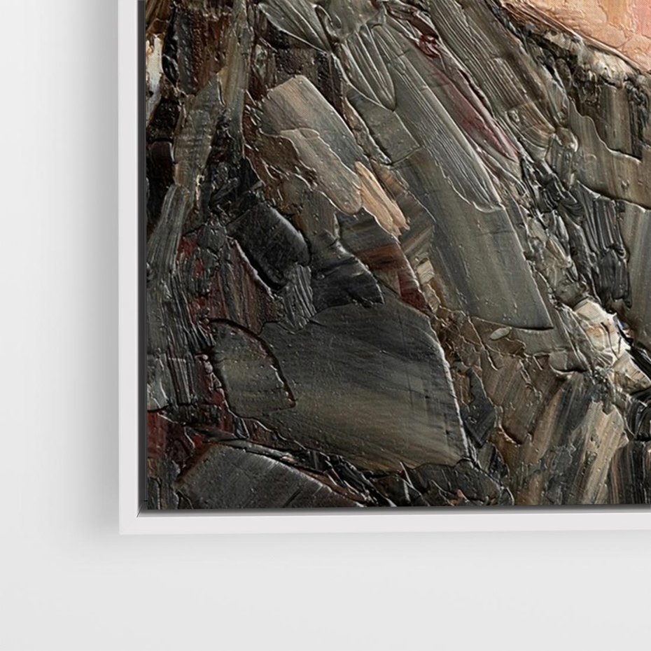 Obraz w ramie 70x50 - Esencja - kobieta wino obraz impresonizm olej na płótnie - rama biała